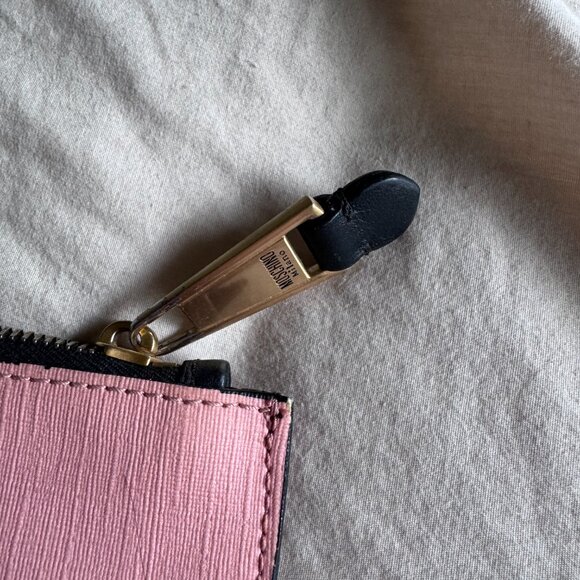 Moschino Teddy Bear Print Coated Canvas Clutch - Picture 4 of 4